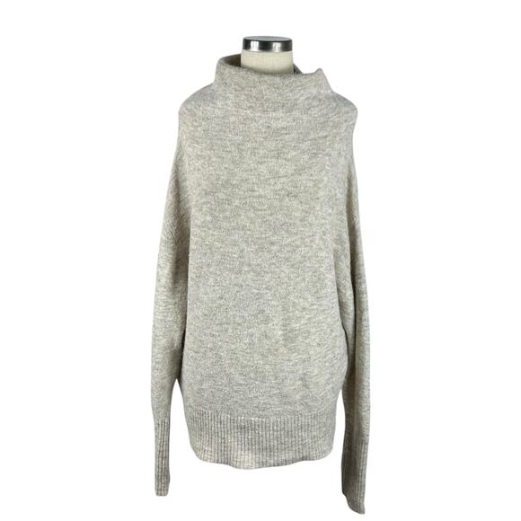 WILFRED FREE Oatmeal Tan Cream Mock Neck Pullover Sweater Women's Size Medium - Picture 1 of 7
